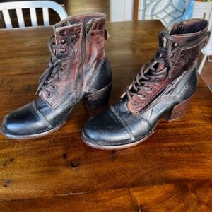 Bed Stu Oath Packer Leather Judgement Cap Toe Boots Size 8